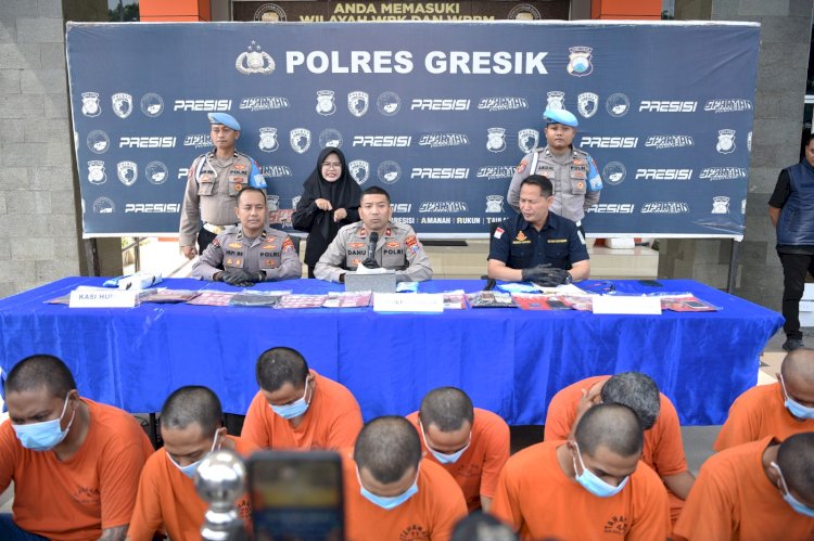Operasi Tumpas Narkoba Semeru 2025 Polres Gresik Berhasil Ungkap 16 Kasus Amankan 20 Tersangka