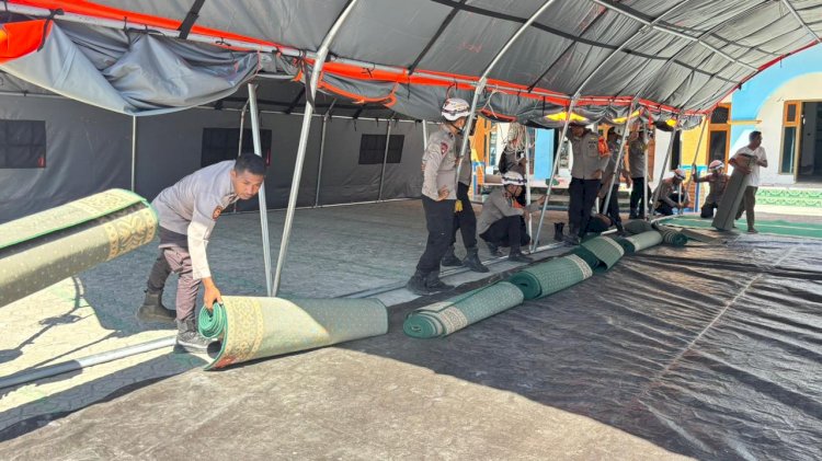 Brimob Hadir di Tengah Pemulihan, Bantu Fasilitas Ibadah dan Pendidikan Pascagempa